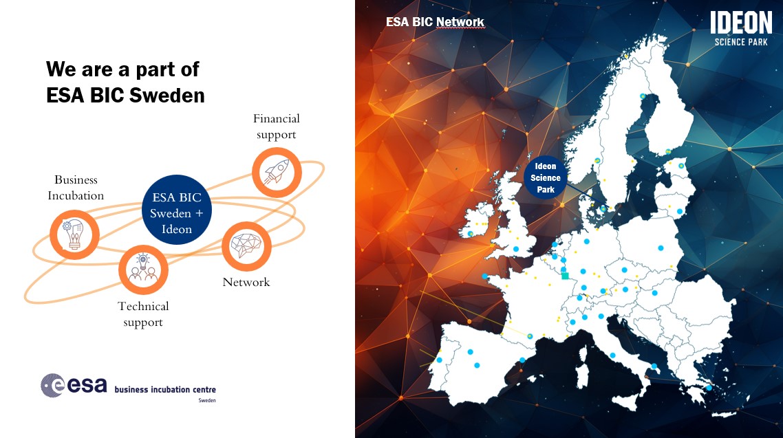 map of esa bic presence in europe