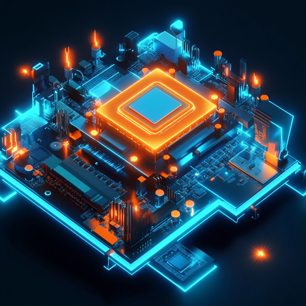 Image of processor illustrating sustainable, responsible technology development