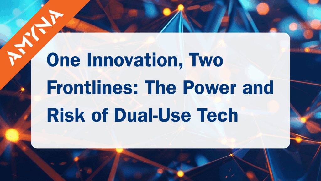 Text box: One Innovation, Two Frontlines: The Power and Risk of Dual-Use Tech