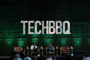 TechBBQ - Future of defense innovation and dual-use technologies. TechBBQ in bold letters as a background