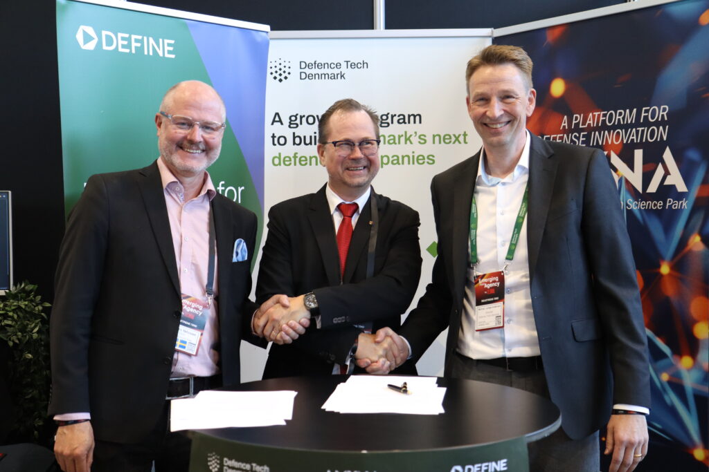 Southern Sweden at TechBBQ 2026 At the Defence Tech Denmark booth, Amyna, Defence Tech Denmark and DEFINE signed a Memorandum of Understanding to strengthen collaboration between Nordic defence innovation ecosystems