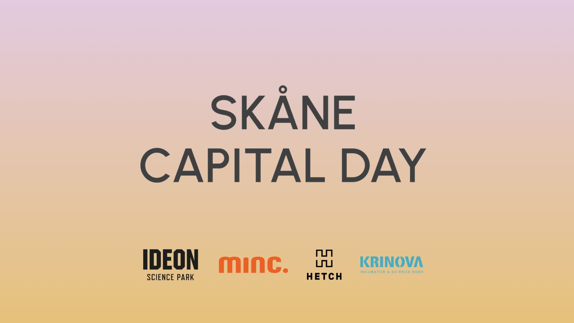 Events Skåne Capital Day 11 November 2026